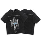 Butterfly Skeleton Washed T-Shirt — front view