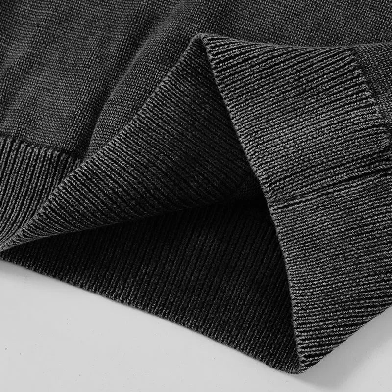 Vintage Black Faded Knit Sweater — fit shot