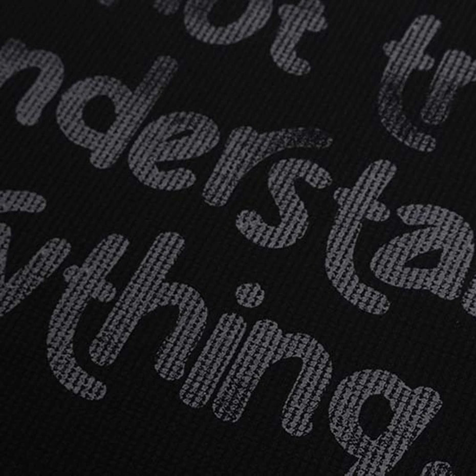 Y2K Letter Print Oversized T-Shirt — fit shot
