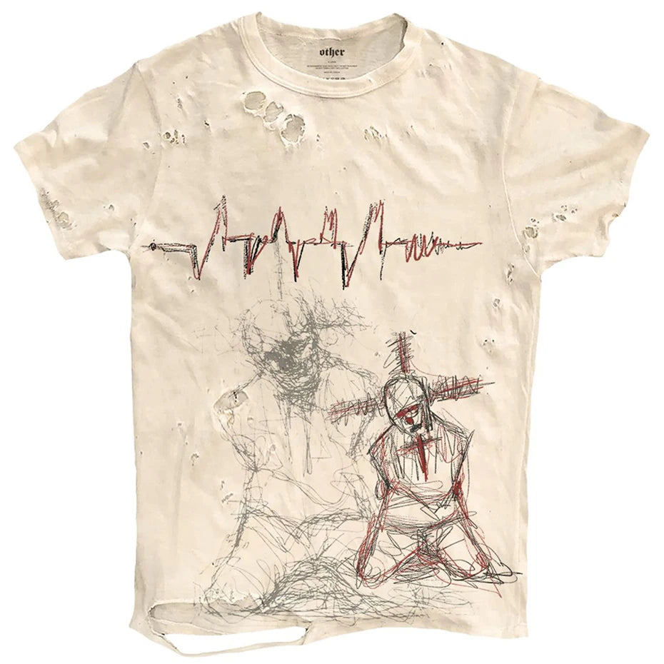 Vintage Ripped T-Shirt — close-up