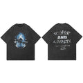 Warrior Retro Black Washed T-Shirt — side view