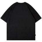 Vintage Black Suede Oversized T-Shirt — front view