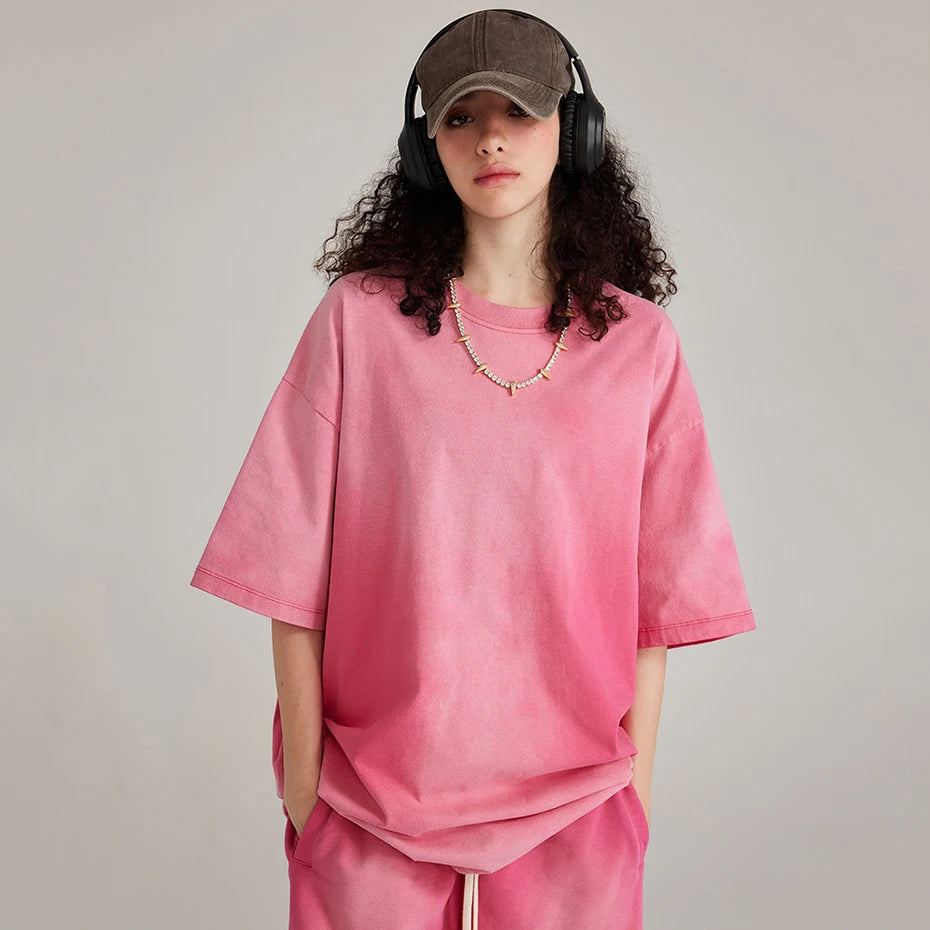 Retro Vintage Washed Oversized T-Shirt — fit shot