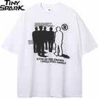 Black Lonely Shadow Graphic T-Shirt — fit shot