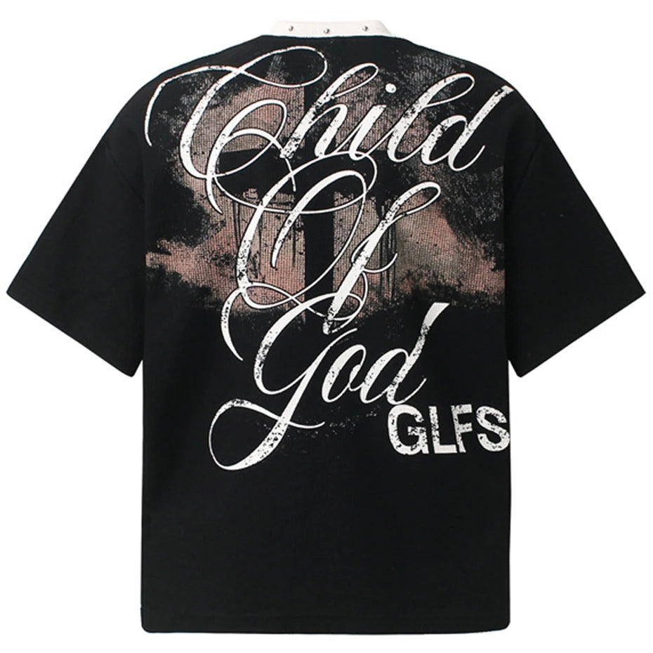 Y2K Cross Graphic Loose T-Shirt — front view