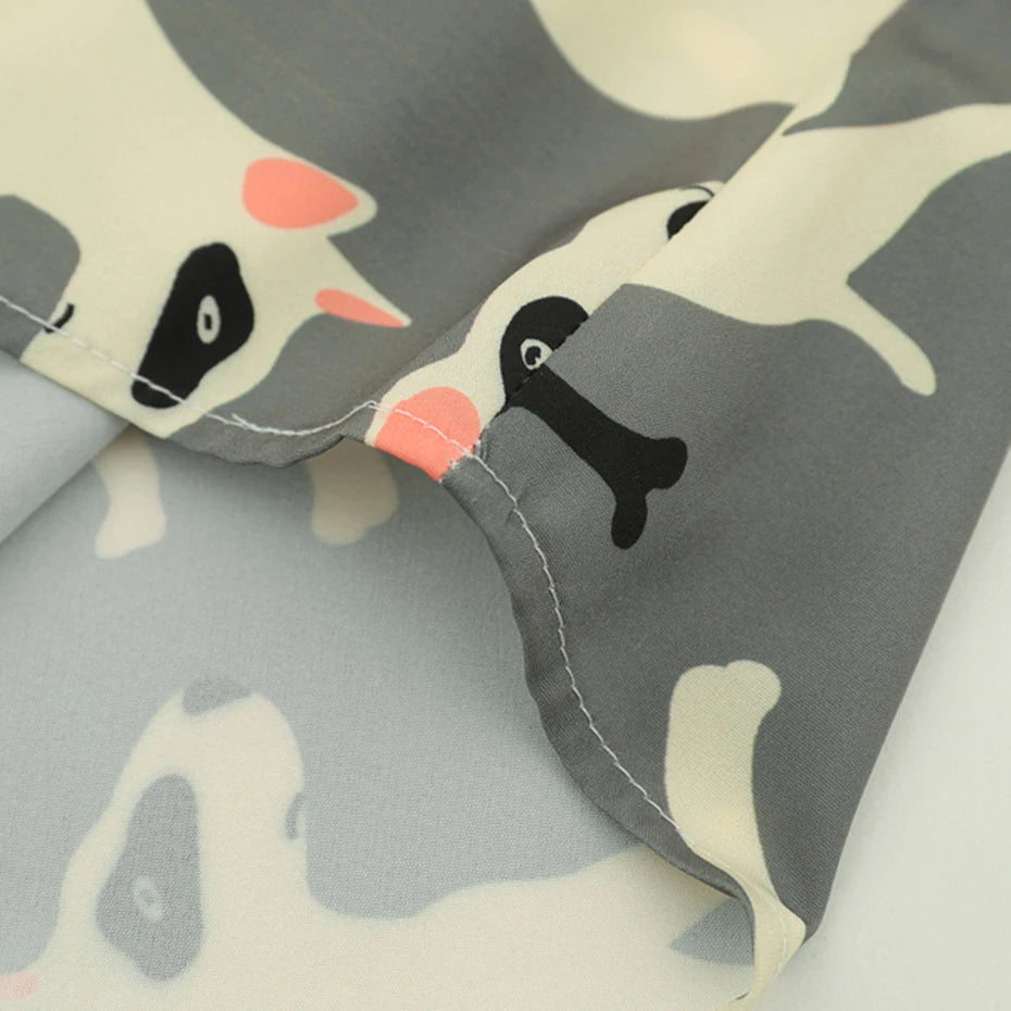 Funny Dog Graphic Loose Shirt — fit shot