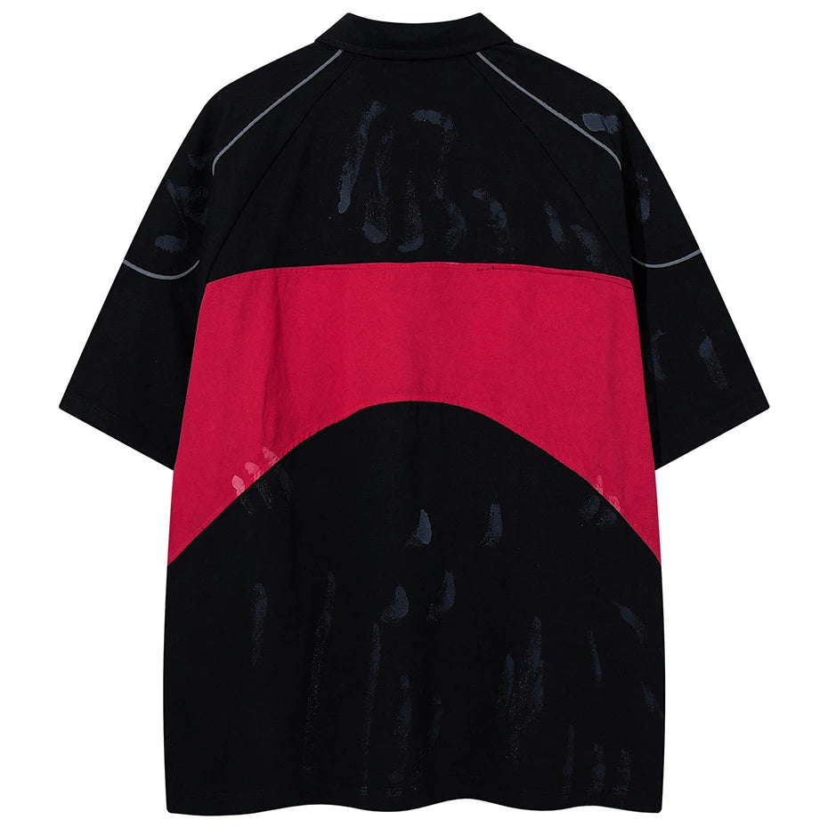 Black Vintage Oversized T-Shirt — detail shot