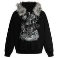 Fur Oversized Hoodie — back view