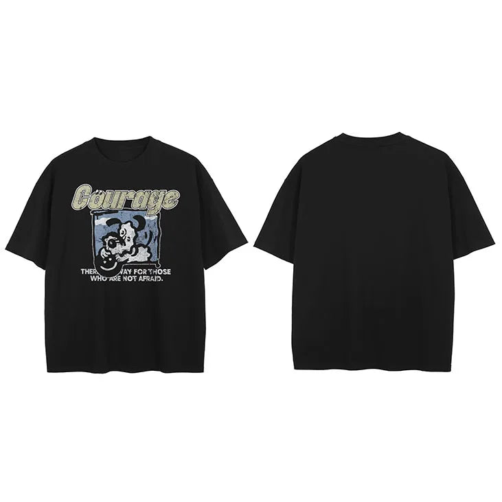 Black Dog Washed T-Shirt — fit shot
