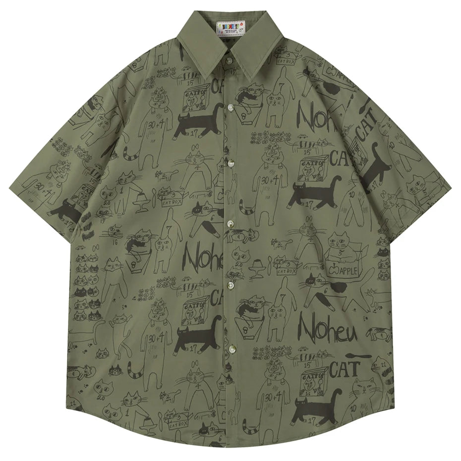 Shirts Graphic Loose Shirt — back view