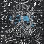 Graphic Vintage Black Eye Graffiti Washed T-Shirt — fit shot