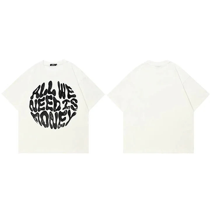 Y2K Black Faded T-Shirt — flat lay