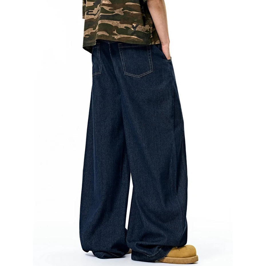 Vintage Denim Baggy Jeans — front view