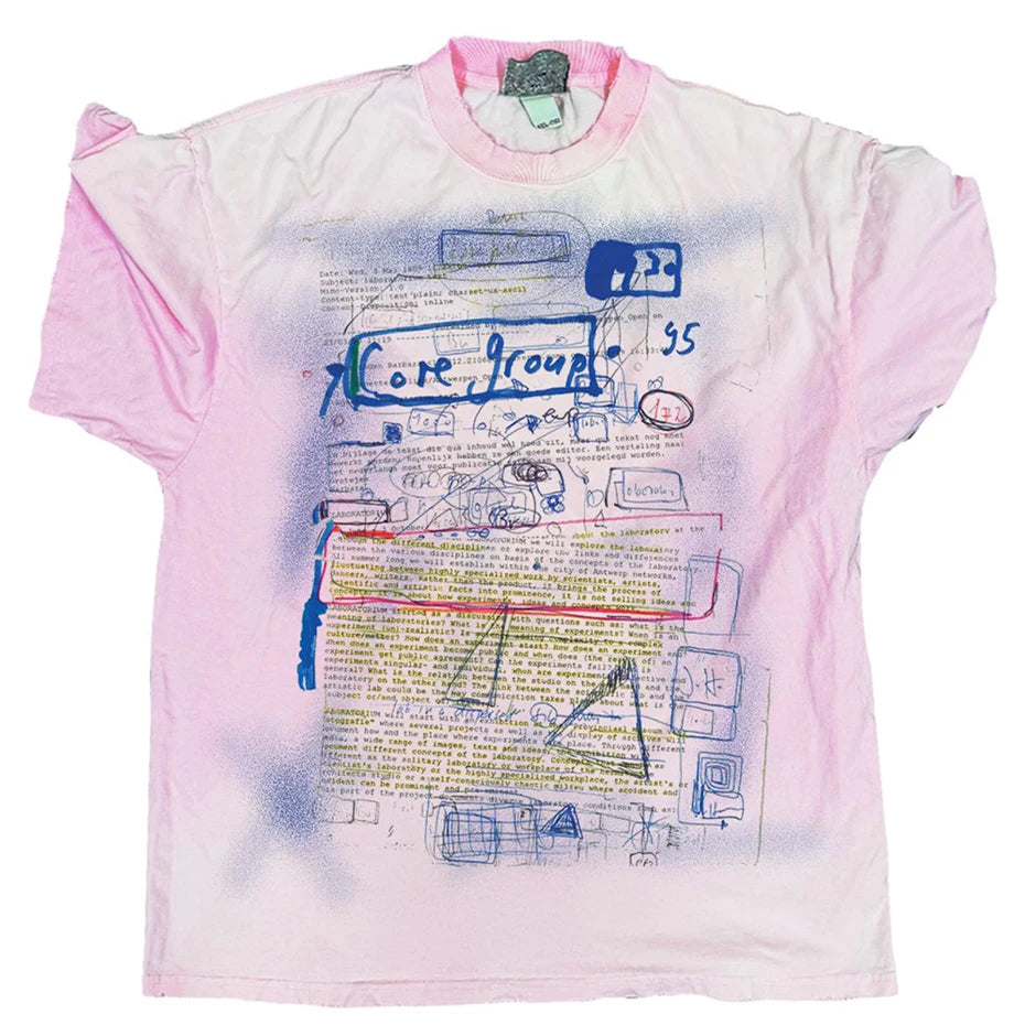 Y2K Tie Dye Graphic Oversized T-Shirt — detail shot