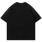 Punk Patchwork Oversized T-Shirt — front view