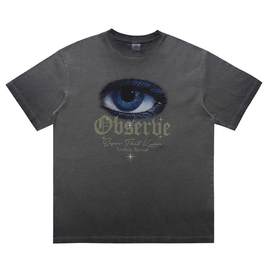 Vintage Eyes Graphic Oversized T-Shirt — styling shot
