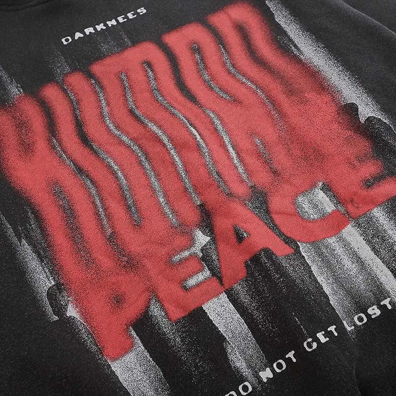 Y2K Black Shadow Graphic Hoodie — front view