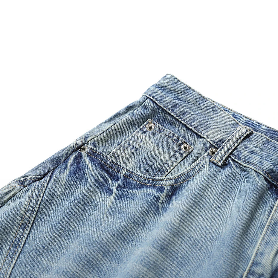 Wide Vintage Loose Denim Shorts — detail shot