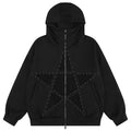 Y2K Star Zip Oversized Jacket — back view