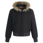 Fleece Vintage Padded Fur Puffer Jacket — styling shot