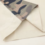 Camouflage Patchwork Oversized Shirt — fabric close-up