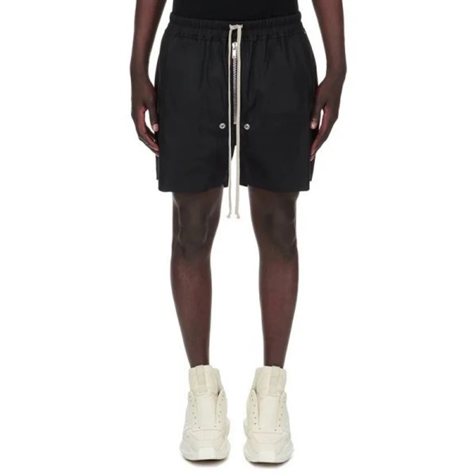 Black Loose Shorts — back view