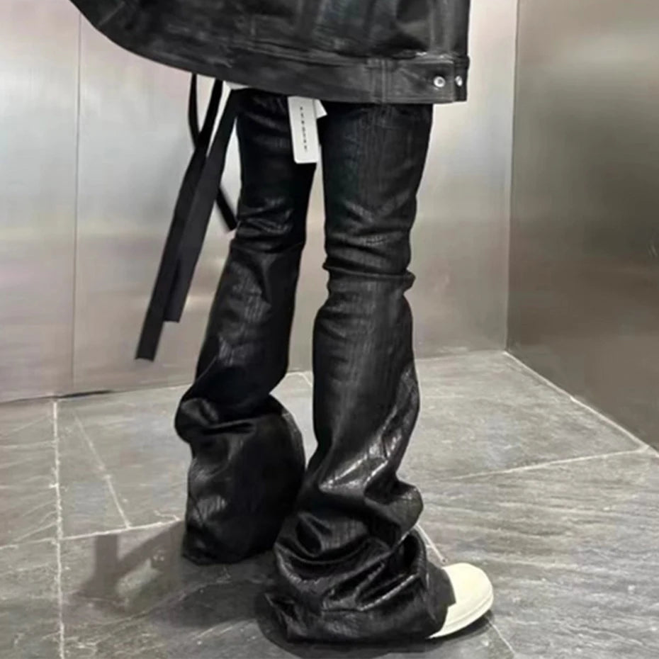 Black Denim Slim Coat — detail shot