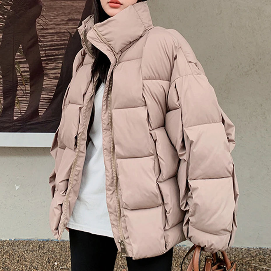 Jackets Padded Loose Puffer Jacket — fit shot