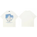 White Baby Angel Cat Graphic T-Shirt — styling shot