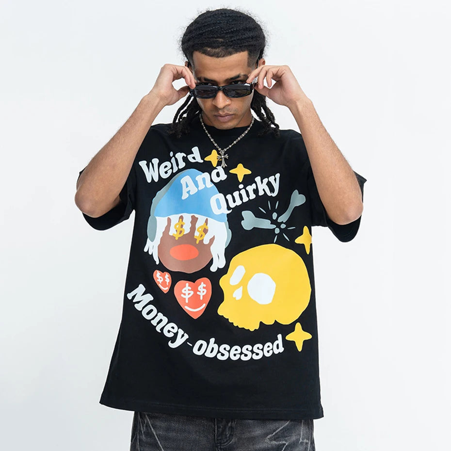 Shirts Y2K Graphic Loose T-Shirt — back view