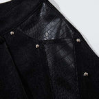 Rivet Black Patchwork Denim Baggy Jeans — fit shot