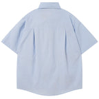 Y2K Cartoon Cat Graphic Loose Shirt — front view