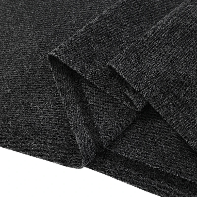 Vintage Retro Black Washed T-Shirt — fit shot