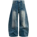 Y2K Blue Denim Baggy Jeans — fit shot