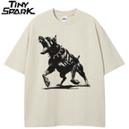 Print Beige Dog Graphic T-Shirt — detail shot