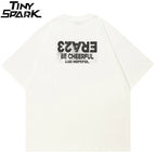 Vintage Beige Graffiti Graphic T-Shirt — back view