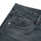 Vintage Loose Denim Shorts — back view