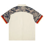Camouflage Patchwork Oversized Shirt — front view