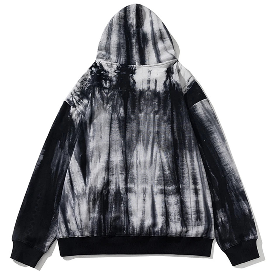 Vintage Tie Dye Oversized Hoodie — detail shot