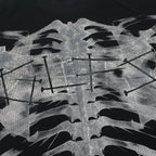 Y2K Skeleton Graphic Oversized T-Shirt — fit shot
