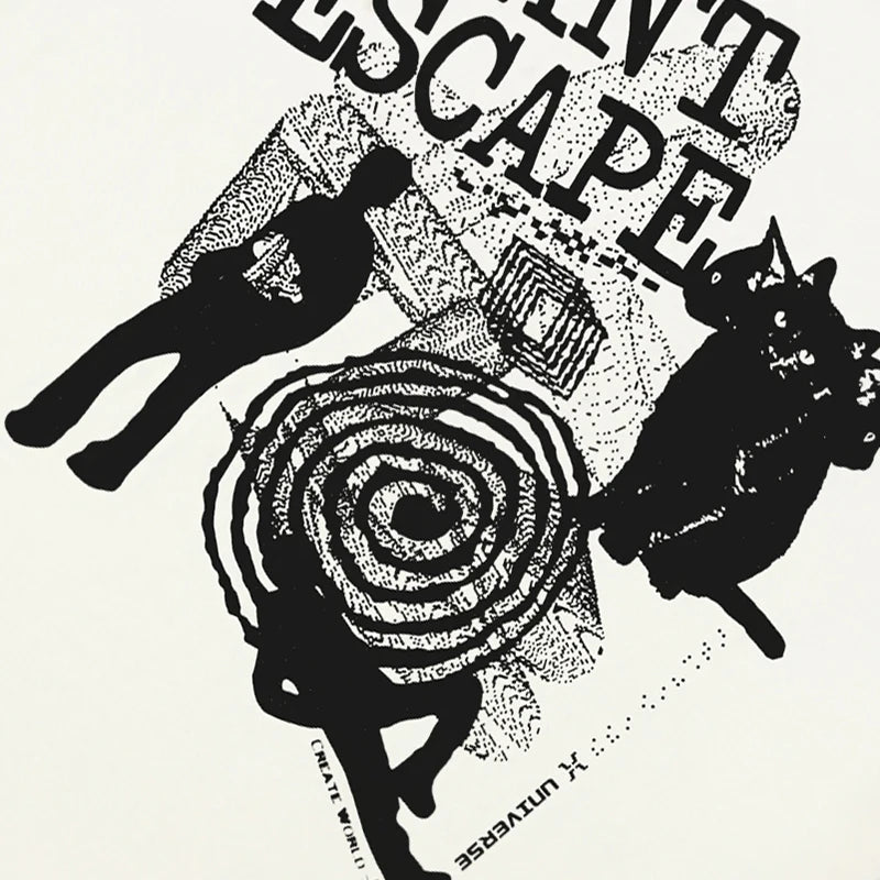 Black Cat Graphic T-Shirt — fit shot
