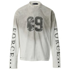 Vintage Black Letter Graphic Oversized Long Sleeve Tee — styling shot