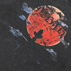 Black Sun Eye Faded T-Shirt — front view