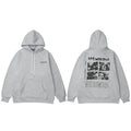Bear Letter Print Fleece Hoodie — fit shot