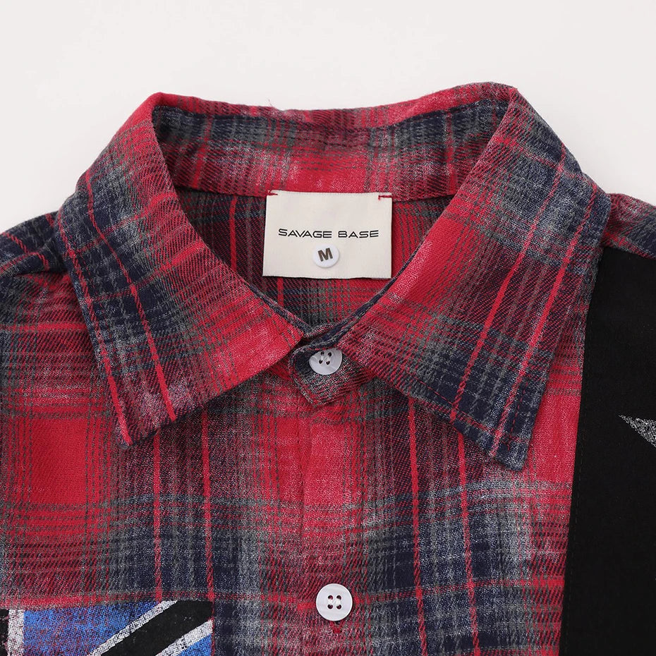 Shirts Vintage Plaid Oversized Shirt — detail shot