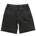 Blue Patchwork Oversized Denim Shorts — detail shot