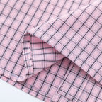 Vintage Plaid Oversized Shirt — fabric close-up