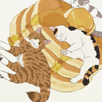 Greedy Cat Graphic White T-Shirt — detail shot