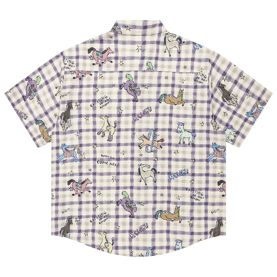 Cartoon Graphic Oversized Shirt — detail shot