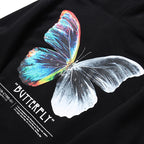 Black Butterfly Fleece Hoodie — front view